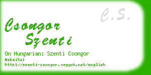 csongor szenti business card